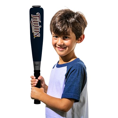 Image of Franklin Sports Minnesota Twins Foam Bat & Ball Set - 21 inch Soft Jumbo Team Baseball Bat and Ball Team Logo - MLB Official Licensed Product