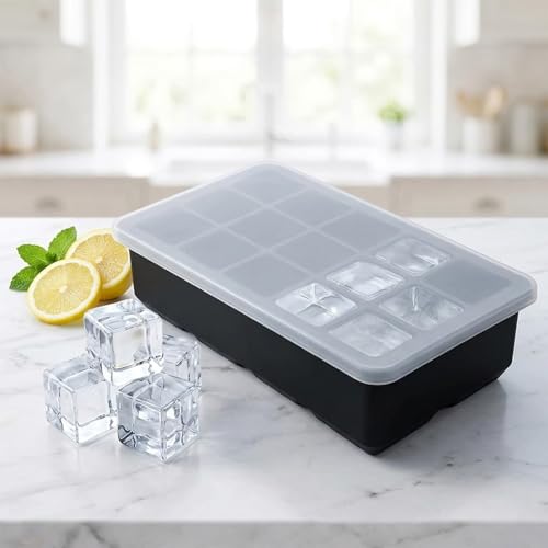 Molde para cubitos de hielo con tapa, 15 cubos miniatura 1
