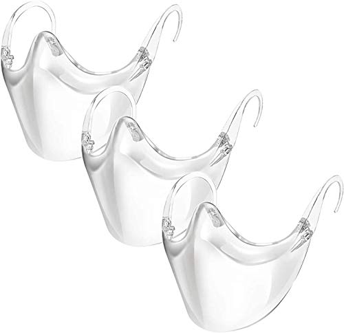 Clear Face S_hield Transparent 100% Anti Fog (Medium, Anti-fog 3Pcs)