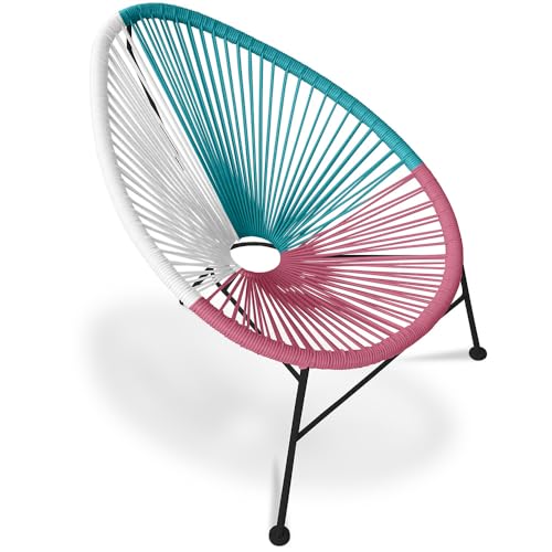 Iconik Interior Acapulco Style Chaise d'extérieur - Chaise de Jardin d'extérieur - Acapulco Multicolore