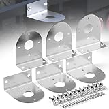 BJZ Watermelon LED Light Brackets, 304 Stainless Steel Mounting Brackets with Pre-Drilled Holes, Universal Watermelon Light L-Shape Holder for Car Truck Underglow Side Tail Roof Auxiliary Lights, 6Pcs