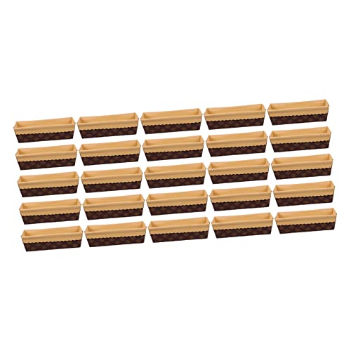 PartyKindom 25pcs Baking Molds Non-Stick Loaf Cake Pans for Home Baking for Parties and Gatherings Oven Safe Bread Trays Versatile Kitchen Bakeware