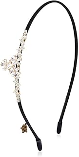 Cintas Para el Pelo de Cola de Caballo Lila flor diadema brillante corona diadema delgada hairband femenino adulto nupcial diadema tocado horizontal atmosférico 2 colores Accesorios Para el Cabello (