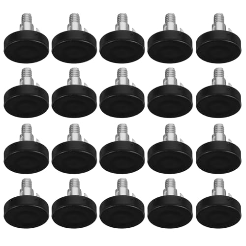 Alipis 20 Patas Niveladoras Metálicas Ajustables para Muebles Rosca 1/4 y Tuerca de 4 Garras Pies Niveladores para Mesas Sillas y Armarios Kit de 20 Unidades para Hogar y Oficina