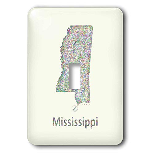 Interrupteur à bascule simple Mississippi 3dRose déco murale design