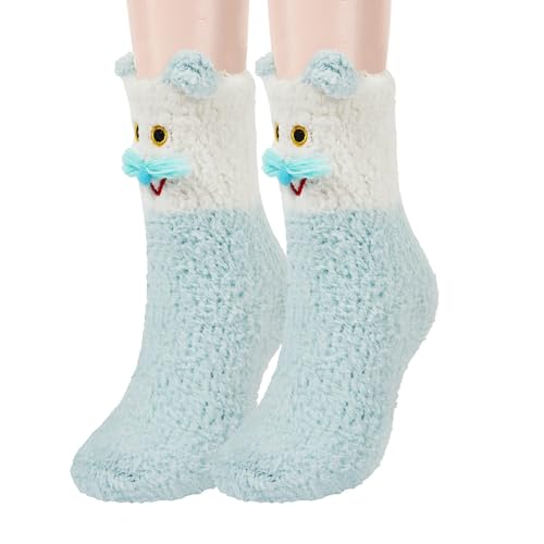 Image of Benefeet Sox Womens Girls Fuzzy Socks Cozy Winter Warm Fluffy Socks Soft Cute Animal Home Slipper Thick Plush Sleeping Sock