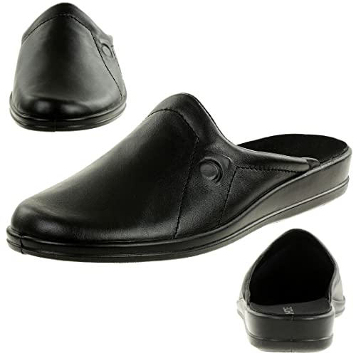 Rohde Lekeberg Herren Pantoffeln Hausschuhe Schuhe 1558 schwarz Schuhgröße:45 EU
