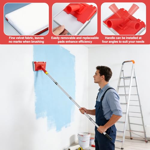Rouleau de peinture rechargeable NAVESO pour repeindre un plafond - 6