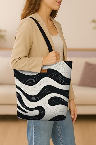 Image of The Purple Tree Eco-Friendly Canvas Tote Bag, Sustainable, Reusable Shopping, Beach, Travel or Everyday Tote, Wide Tote Bag