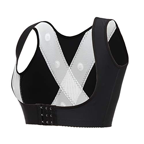 Slimbelle Women Sleeveless Posture Corrector Bra Chest Support Vest Back Brace Compression Shaper Black M #TOP6
