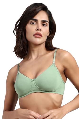 Image of Van Heusen Women's Everyday Cotton Bra|Medium Coverage|Non Padded|Non Wired|Seamless Moulded Cups|Anti Bacterial Tech| Keeps you Fresh|Sweat Absorbent|No Slip Soft Straps|Detachable Straps|Style 11001