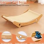 Cat Scratcher Hammock Bed, U-Shaped Wood Sisal Lounger, Furniture Protector | pingping-go, 23.6 x 13.8 Inch, Wood Frame, Natural Sisal, Indoor & Outdoor, for Large Cats - Image 4