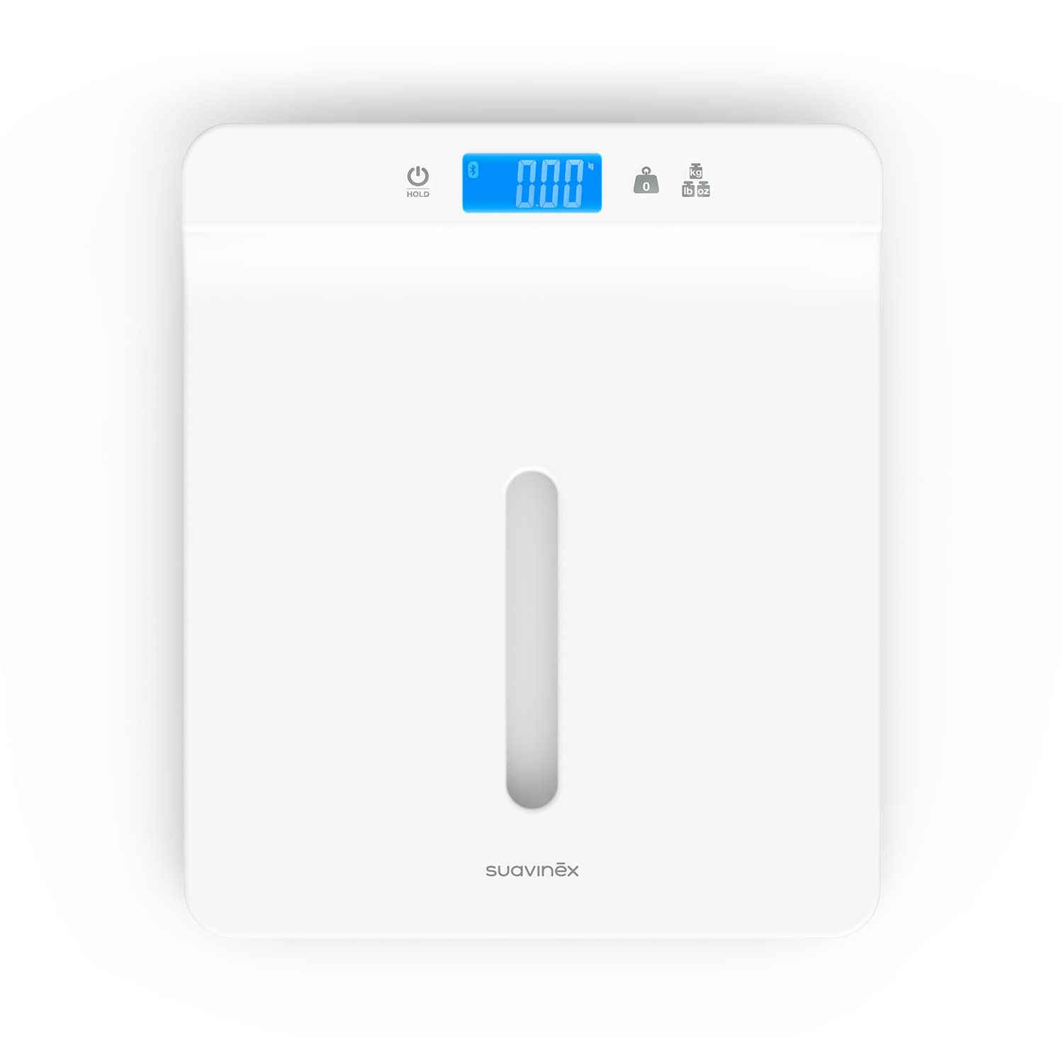 Suavinex, Bilancia Digitale per Neonati e Adulti di ottima precisione, da utilizzare dalla nascita all'età adulta: da 1 kg a 100 kg, Con vassoio della pesata rimovibile