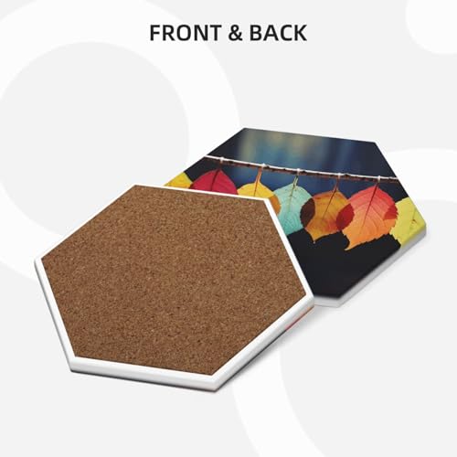 Tapis de tasse hexagonal en céramique contre les cercles d'eau