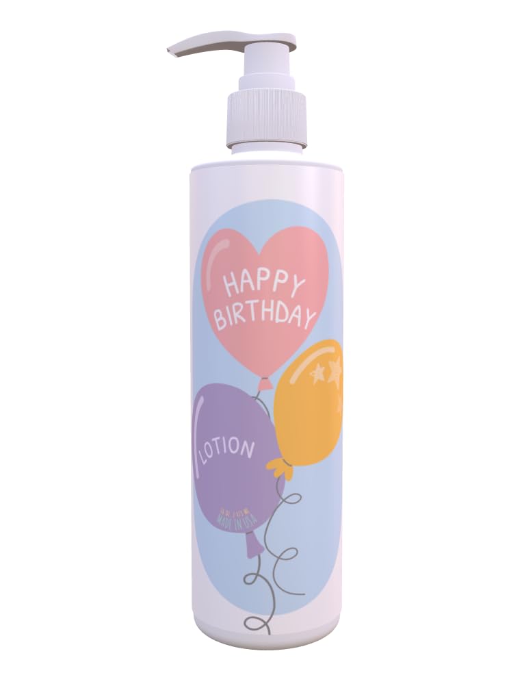 Birthday Lotion Pastel Balloons Fresh Green Tea Lemon Scent 12 Pack 16 oz Pump Cute Party Favor Bathroom