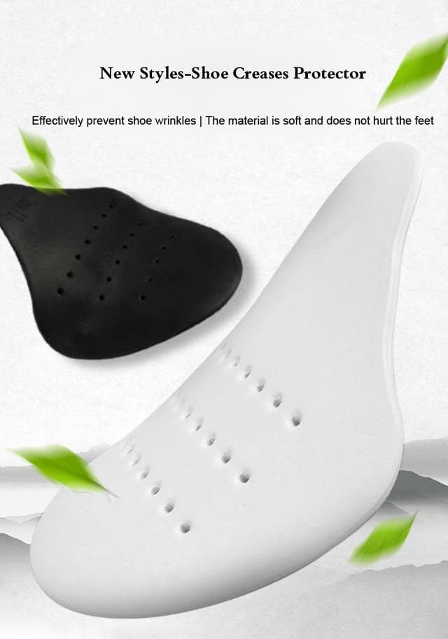 Shoe Creases Protector for Any shoe,6 Pairs Shoe Anti Creases Guard to Prevent Sneaker Creases（3black/3white）