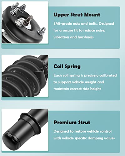 Scitoo Front Struts Coil Spring Assembly 172123L 172123R Fit For 2003 2004 2005 2006 2007 For Honda For Accord #TOP3