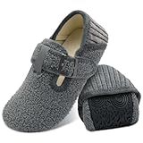 Upper: This Women Men Slippers with soft cozy teddy faux fur upper like a sock keep your feet comfortable all the day Outsole: This house shoes used lightweight rubber outsole is designed with traction allow you to walk around in slippery condition w...