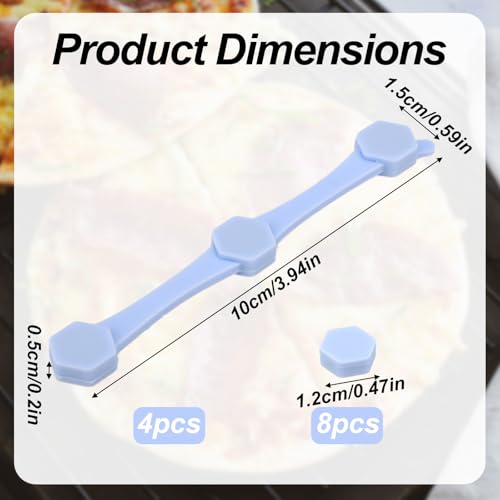 4 Sets Air Fryer Magnet Silikon-Verschluss, Wiederverwendbarer Air Fryer Liner-Halter zur Befestigung Backpapier Magnetverschluss Verhindert das Bedecken Verbrennen Lebensmitteln (Blau)