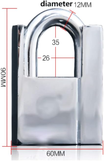 Bulk Locks Padlock with 3 Keys Solid Alloy Steel Padlock Suit for Storage Locker and Fence Outdoor Padlock