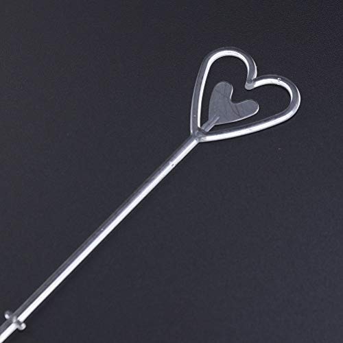 Artibetter 80 peças suporte para mesa de casamento em formato de coração clipe para foto suporte de