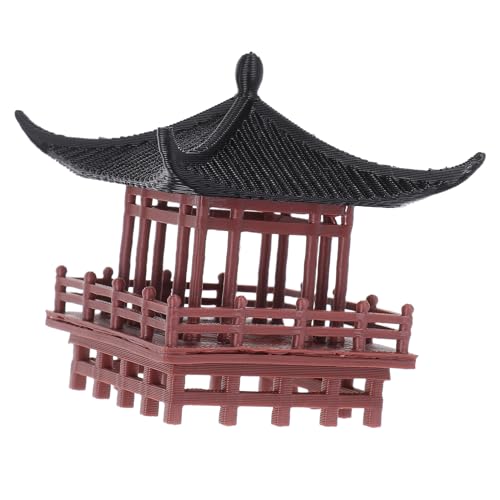 FONDOTIN Padiglione Cinese in Miniatura per Bonsai e Desktop Decorazione Tradizionale retrò Ornamento da Giardino e Interno Modellino Artigianale per Paesaggi e Ambienti Versatili