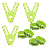 YumSur Warnweste Reflektoren Kinder,3 Stück Kinderwarnweste V-Form,Sicherheitsweste Kinder Reiten Sicherheitsweste für Nachtreisen Reflektorweste für Kinde 360° Sichtbarkeit, Waschbar