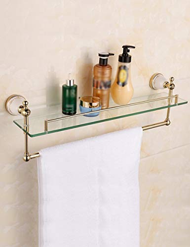 Toallero estante para baño GZ con balda cosmética que optimiza el espacio de la pared
