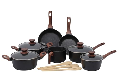 Mimo Style, Conjunto de Panelas com 10 Peças Indução Style Cook Black Bambu