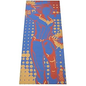 Marvel Captain Marvel Kids Yoga Mat Non Slip for Boys and Girls, All Purpose, PVC, Fitness and Workout Accessories, Navy, 3 mm