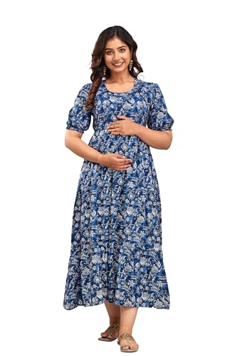 Image of New Elite Rayon Anarkali Maternity Feeding Kurti with Both Side Zipper