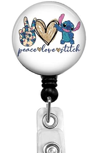 Peace Love Retractable Id Card Badge Holder With Alligator Clip, Medical Nurse Badge Id, Office Employee Name Badge #TOP1