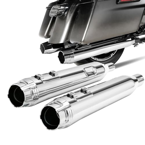 Tuyaux d'échappement de moto de 4 pouces en acier inoxydable pour Street Glide
