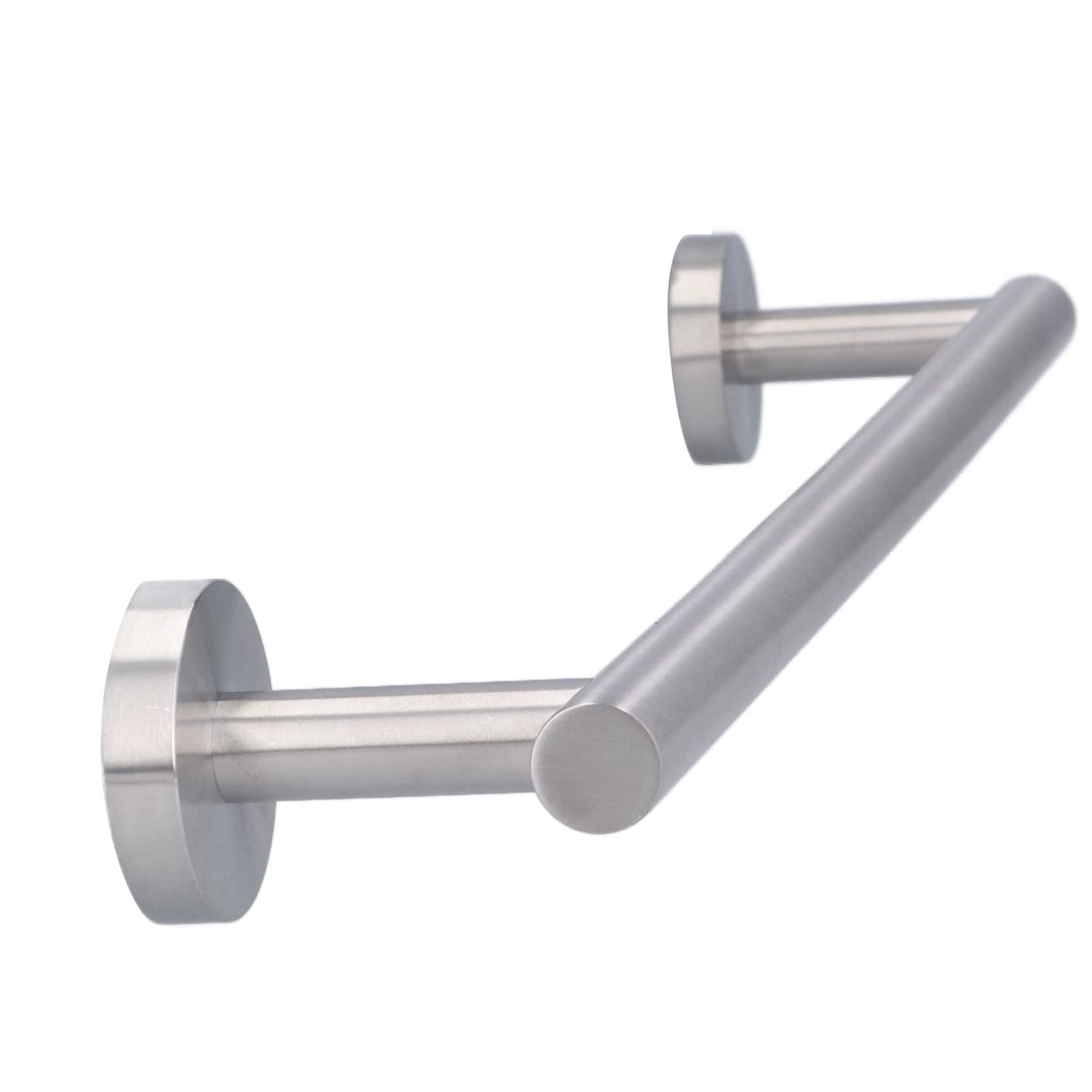 Porte-serviettes mural inox 304 argent brossé Marhynchus pour salle de bains et cuisine