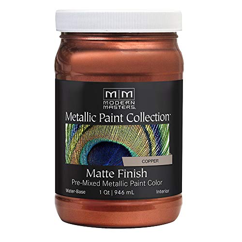 Modern Masters MM205 Matte Metallic Paint, Antique Copper, Quart