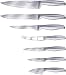 Produktbild alpina Messerset - 7-teilig - Kochmesser/Tranchiermesser/Tranchiermesser/Käsemesser/Stanleymesser/Schälmesser/Weichkäsemesser - Edelstahl