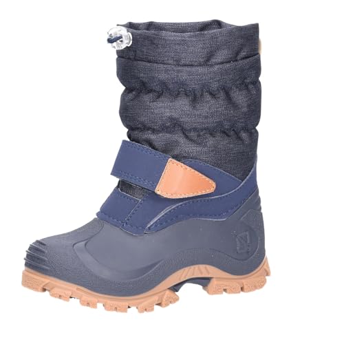 Lurchi Jungen Finn Schneestiefel, Blau Navy 49, 27 EU
