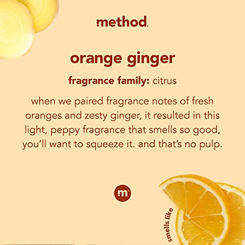 Method Foaming Hand Soap Refill, Orange Ginger, Recyclable Bottle, 28 Oz, 4 Pack #TOP2