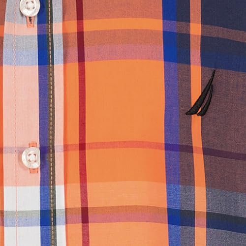 Image of Nautica Boys Long Sleeve Woven Button-Down Shirt, Comfortable, Classic Fit