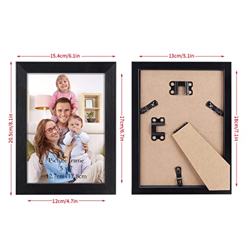 Giftgarden 5X7 Picture Frame 7 Pack Real Glass Black 5 By 7 Photo Frames Set For Wall Or Tabletop Display #TOP5