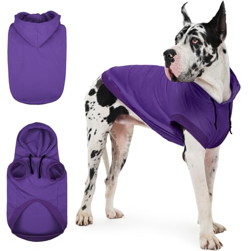 IECOii Dog Hoodie for Large Dogs, Great Dane Sweaters for Giant Breed Dogs, Breathable Lightweight Extra Large Pet Sweathshirt with Hood, XXXL Dog Hoo