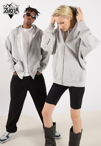 Men's Full Zip Hooded Sweatshirt Heavyweight Sherpa Lining Big And Tall Unisex Plain Zipper Hoodies M to 3XL4