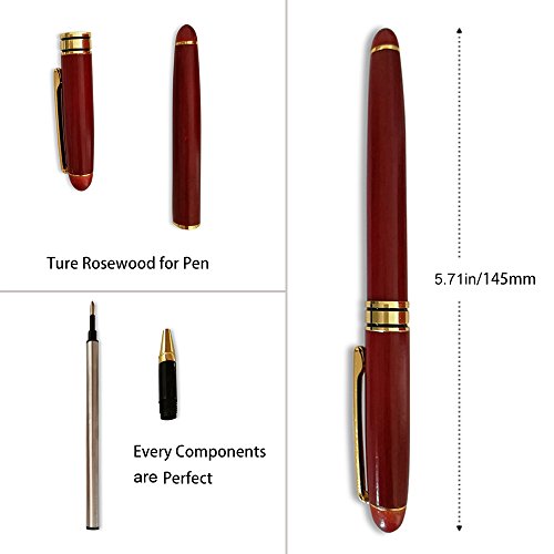 Ren Handcraft PEN THREE 3 Pcs Wooden Pens Set With Gift Case/Best Writing Fountain Fancy Ballpoint Pen And Luxury Gel Pen thumb #5