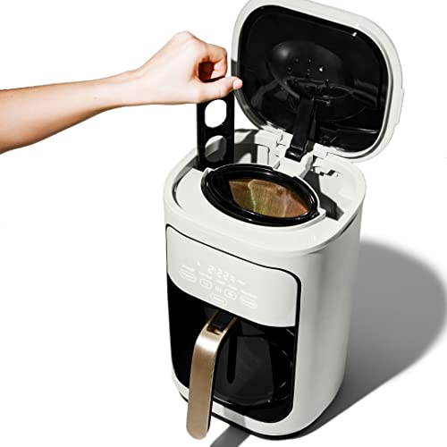 Cylexo 14 Cup Programmable Coffee Machine,1200-Watt System Brews Extra Hot Coffee,White Icing By Drew Barrymore,White Icing (Size : One Size) #TOP2