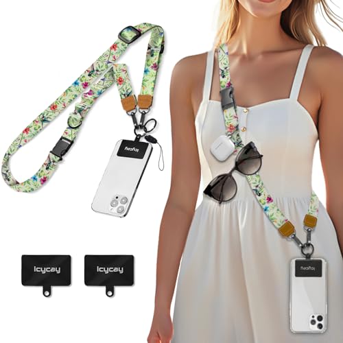 Image of Icycay Phone Lanyard Crossbody Strap Neck Adjustable Teacher Women Birds