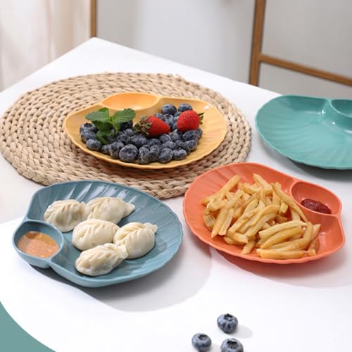 Set 4 platos dip con forma de concha plástico multicolor miniatura 5