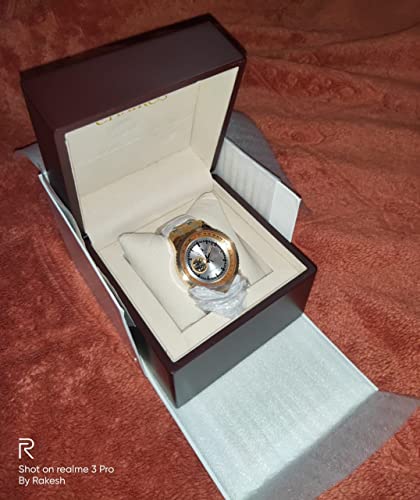 Image of Chairos Crusader SS Men Classic Gold Mesh Round Dail Analogue Watch (Crusader SS, Gold)