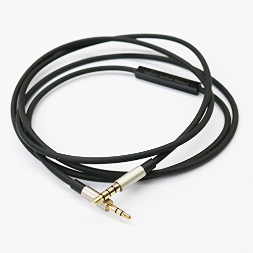 KetDirect Replacement cable Remote volume & Microphone for Bose QuietComfort 35 25 QC25 QC35 AE2 AE2i AE2w Headphone to iphone ipod ipad itouch only Black/Red (Black)