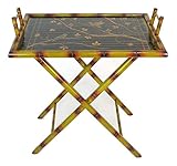 Wayborn Home Furnishing Hand Painted Bamboo Serving Table/Tray, Multicolored