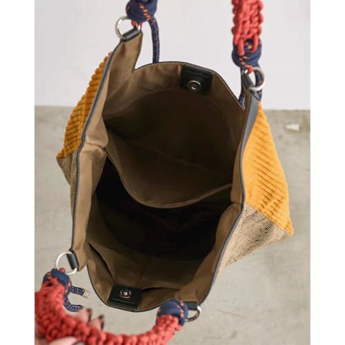 Corduroy Tote Bag Vintage Corduroy Alt Bag with Sturdy Rope Handle Oversized Fashion Tote Purse Large Trendy Handbag 20254